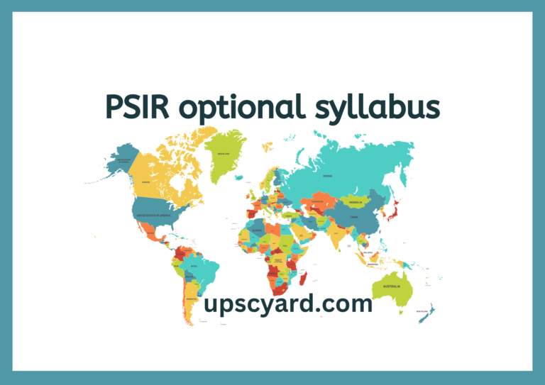 PSIR Optional Syllabus