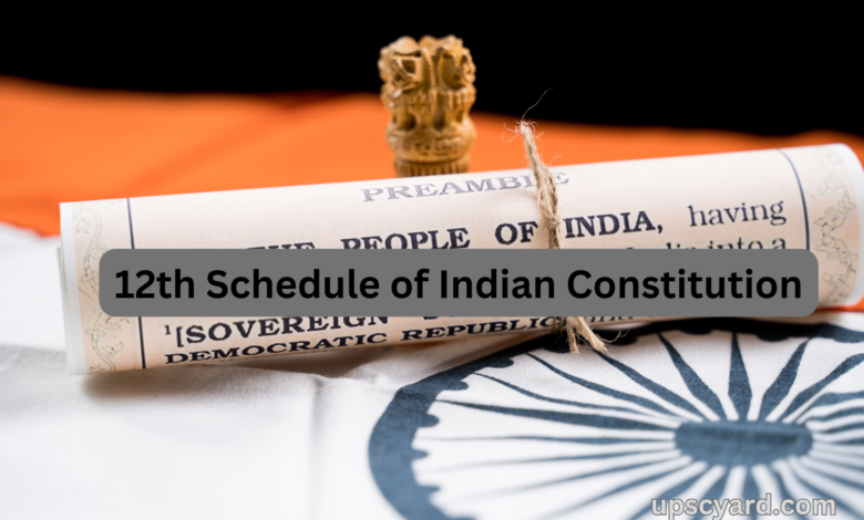 12th Schedule of Indian Constitution